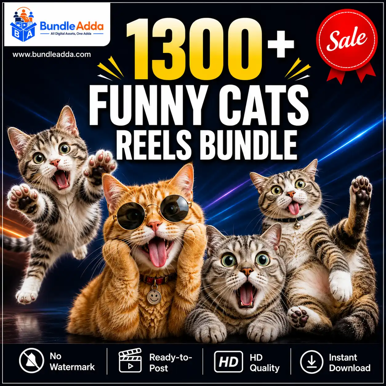 1300+ FUNNYCATS REELS BUNDLE