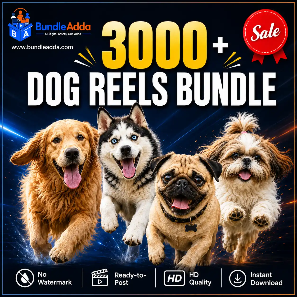 3000+ DOGS REELS BUNDLE
